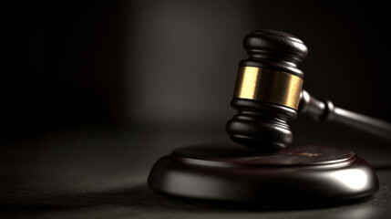 Legal Banner with Gavel and Dramatic Law Day Lighting