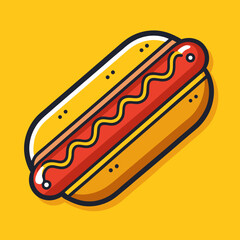 hot dog vector illustration