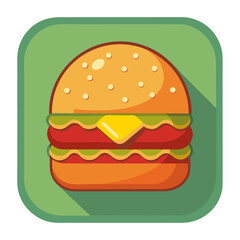hamburger on a white background