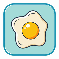 fried egg vector illustration