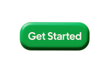 Grüner Webbutton mit Get Started Schriftzug PNG mit transparentem Hintergrund

