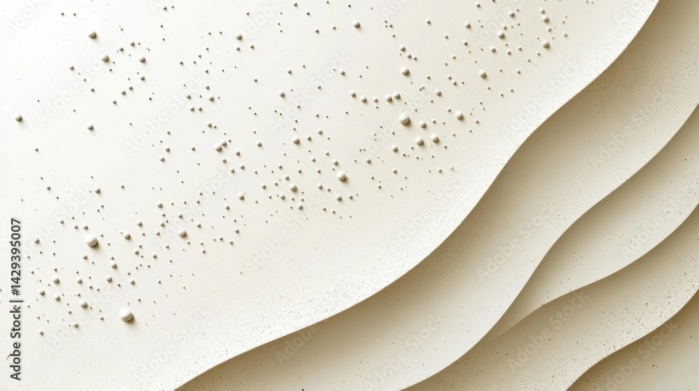 Poster abstract background with soft ecru tones dotted design and eggshell paper texture