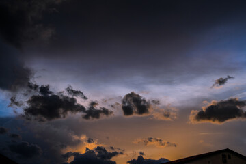 sunset in the clouds
