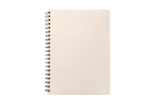 Spiral notebook isolated on transparent background
