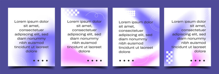 Quote gradient abstract social media post template design