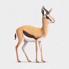 Naklejka premium Illustration of a Gazelle on White Background