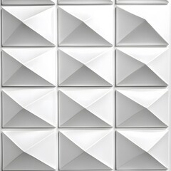 Fototapeta premium Abstract White Geometric Pattern Seamless Texture