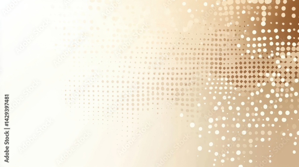 Poster abstract background with soft ecru tones dotted design and eggshell paper texture