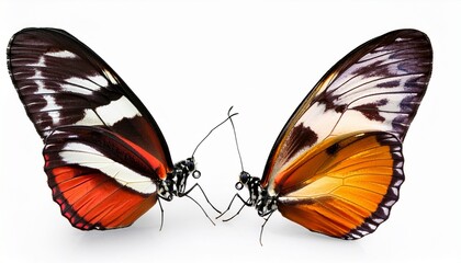 Naklejka premium two butterflies isolated on a white background