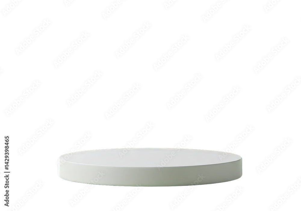 Poster white round display platform — transparent background