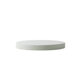 White round display platform — transparent background