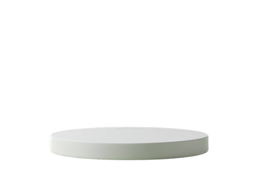 White round display platform — transparent background