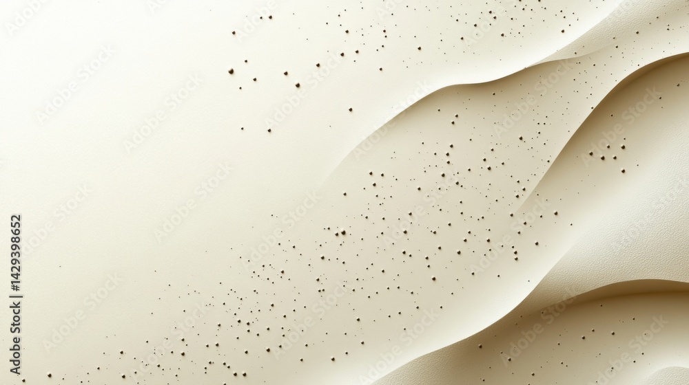 Poster abstract background with soft ecru tones dotted design and eggshell paper texture