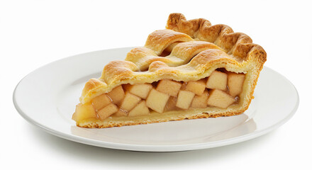 apple pie on a white plate