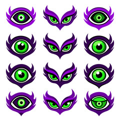 Set of Eye icons