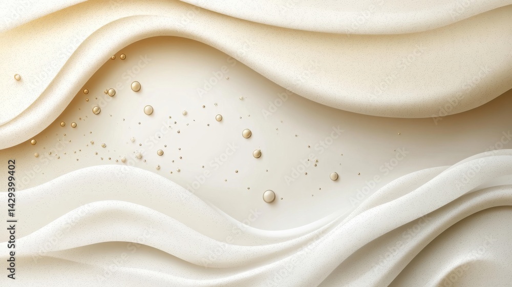 Poster abstract background with soft ecru tones dotted design and eggshell paper texture