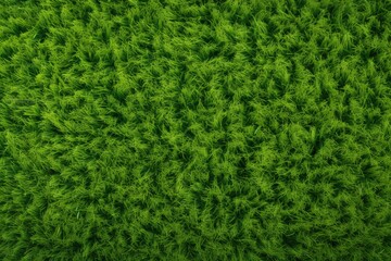 Aerial view of a lush green rice paddy field, vibrant and full of life.