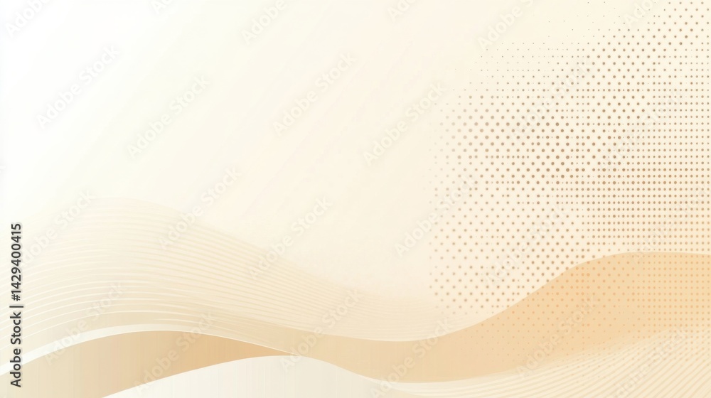 Poster abstract background with soft ecru tones dotted design and eggshell paper texture