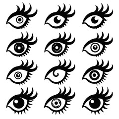 Set of Eye icons