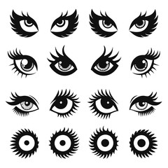 Set of Eye icons
