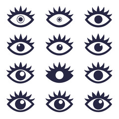 Set of Eye icons