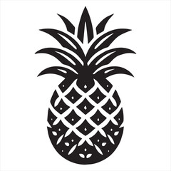 Obraz premium Pineapple Vector art illustration with leaves