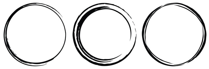 bundle of paint stroke circles, paint circle