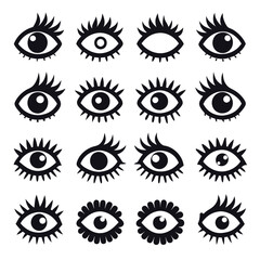 Set of Eye icons