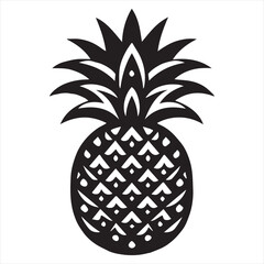 Obraz premium Pineapple Vector art illustration with leaves
