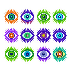 Set of Eye icons