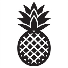 Obraz premium Pineapple Vector art illustration with leaves
