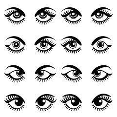 Set of Eye icons