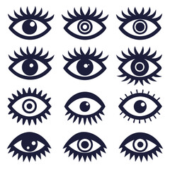 Set of Eye icons