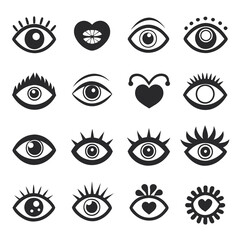 Set of Eye icons