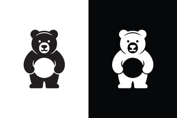Papa Bear  icon vector on White Background ,Vector Art Illustration on white background.