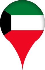 Kuwait Flag Marker Icon