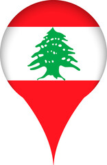 Lebanon Flag Marker Icon