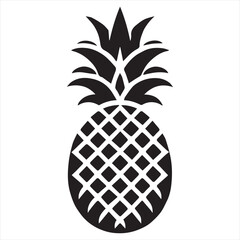 Obraz premium Pineapple Vector art illustration with leaves