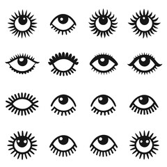 Set of Eye icons