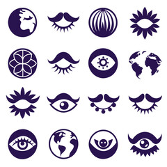 Set of Eye icons
