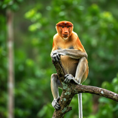 Naklejka premium Proboscis Monkey