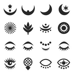Naklejka premium Set of Eye icons