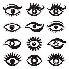Set of Eye icons