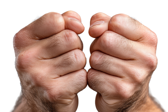 Männerfaust in verschiedenen Positionen PNG mit transparentem Hintergrund

