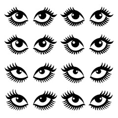 Set of Eye icons