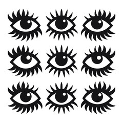 Set of Eye icons
