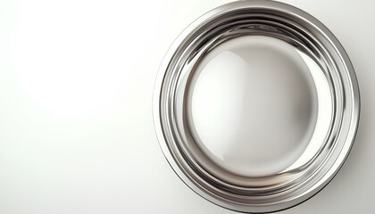 Empty modern frying pan isolated on white