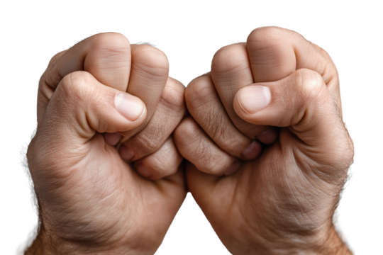 Männerfaust in verschiedenen Positionen PNG mit transparentem Hintergrund

