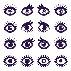 Set of Eye icons