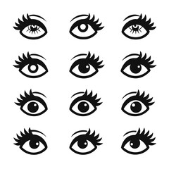 Set of Eye icons